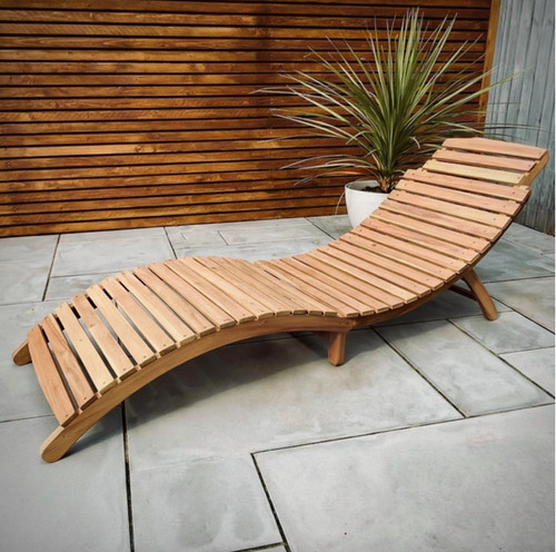 Wooden sun lounger folding - wooden,