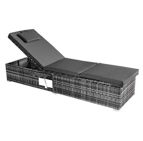 Rattan sun lounger - rattan,