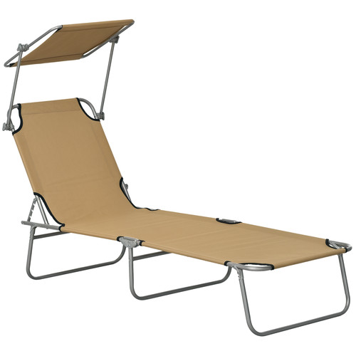 Outsunny folding sun lounger - outsunny,